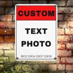 Made In Usa Custom Sign, Personalized Metal Signs, Custom Metal Sign For Office, Garage, Business,Shop, Street. For Outside Or Inside Use.(12x8 Inches) - Image 2