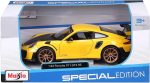 Maisto Porsche 911 GT2 RS Yellow with Carbon Hood and Gold Wheels Special Edition 1/24 Diecast Model Car - Image 2