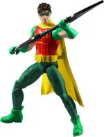 Mattel DC Premier 6.5 Inch Robin Action Figure Series 1, Detailed Super Hero Design 22 Articulations & Fabric Cape, Weapon Stand & Accessories - Image 2