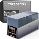 Max Protection 35pt Top Loaders for Cards - 500 Count - Premium 3x4 Inch Trading Card Toploaders - Protect Your Baseball and Sports Cards with These Crystal Clear Hard Plastic Sleeves Protectors - Image 2