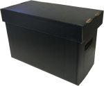 Max Protection Comic Book Storage Boxes - Short Cardboard Black Case for 150-175 Comic Books - Double Thickness Design - Premium Stackable Book Box for Silver Age & Modern Comics (Pack of 5) - Image 2