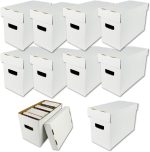 Max Protection Comic Book Storage Short Boxes - 10-Pack | 200 lb Test Corrugated Cardboard, Double-Reinforced, Tool-Free Assembly, Holds 150-175 Silver Age/Modern Comics, Made in USA - Image 2
