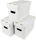 Max Protection Comic Book Storage Short Boxes - 3-Pack | 200 lb Test Corrugated Cardboard, Double-Reinforced, Tool-Free Assembly, Holds 150-175 Silver Age/Modern Comics, Made in USA - Image 2