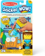 Melissa & Doug Sticker Wow!™ 24-Page Activity Pad and Sticker Stamper, 300 Stickers, Arts and Crafts Fidget Toy Collectible Character – Bulldozer - for Kids Ages 3+ - FSC Certified - Image 2