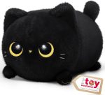 Mewaii Black Cat Plush Kawaii Plushies, Ultra-Soft Feel, 8 in | Starry-Eyed Cat Design, 8 in Portable Size, Cuddly Plush, Gentle Machine Washable, Desk Decor, For Kids, Teens & Cat Lovers - Image 2