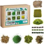 Miniature Basing Material Set - 8-Piece Battlefield Scenery Kit with Static Grass, Moss, Tufts & Model Stones - Realistic Diorama Supplies for Wargaming, Train Layouts & Military Models - Image 2