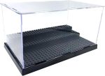Minifigure Display Case for LEGO, 3-Tier Acrylic Dustproof, Black | Acrylic, Dustproof, 3 Removable Tiered Steps, Holds 35 Minifigures, Stackable, Desk Display, Gift for Collectors, Black - Image 2