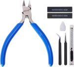 Model Building Tools Kit,6-Piece with 4.3inch Precision Model Nipper, Clean Cuts with No Whitening, for Plastic Models, Gundam, Miniatures - Image 2