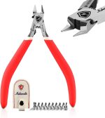 Model Nippers, 4.8" Ultra Thin Single Blade Gundam Nippers, Sprue Cutter Hobby Nippers, Professional Model Kit Nippers for Plastic Gunpla Model Building with Protective Cover and Spring - Image 2