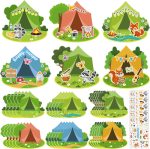 Moon Boat 30 Sets Camping Craft Sticker Kit - DIY Camp Bulk for Summer Classroom School VBS Activities Party Favor Supplies - Image 2