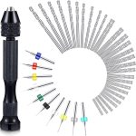 Mudder 57pcs Micro Drill Bits & Pin Vise Set, 46 Pcs Hand Twist Drills and 10 Pcs PCB Mini Cutting Bits for Resin, Beads, Polymer Clay, Craft, DIY Jewelry, Model Making Projects(Black) - Image 2