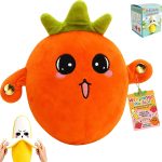 Musical Sensory Toys, Interactive Music Plush Toy with Human Touch Sensors, Soft Fruit Plush Toy with Dual Play Modes, Touch Play Make Music Toy for Multiplayer Christmas Birthday，Carrot - Image 2