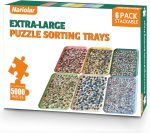 Nariolar 16.9" x 12" Extra-Large Puzzle Sorting Trays Stackable | 6 Pack Puzzle Sorter for Sorting 2000/3000/5000 Puzzle Pieces - Image 2