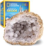 National Geographic Gigantic Geode Kit Earth Science Activity for Kids | Huge Natural Geode, Real Crystals Inside, Break-Open Activity, Rock and Mineral Science, Safety Goggles, Birthday Gift - Image 2