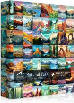 National Parks Puzzle for Adults 1000 Pieces,Travel Poster Landscape Puzzle Including Zion Yellowstone Yosemite, Nature Jigsaw Puzzles Scenery Mountain Scene - Image 2
