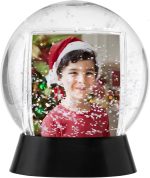 Neil Enterprises Inc. Sphere 2-Photo Snow Globe with Black Base - Image 2