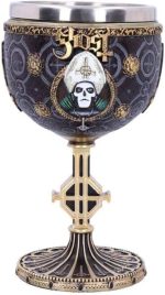 Nemesis Now Ghost Papa Emeritus III Gold Goblet, Hand-Painted Resin, Stainless Steel Insert, Officially Licensed Collectible Merchandise - Image 2
