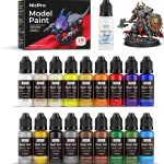 Nicpro 18 Colors Model Paint Set, 20ml Ready to Use Modeling Acrylic Paints | Brush & Airbrush Compatible, Miniature Paint Set for Beginners & Artists on Models, Figures, Crafts, Canvas, with 1 Thinner - Image 2