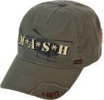 OKX Adult Unisex MASH TV Show Medi-Vac Logo Olive Green Adjustable Baseball Hat - Image 2
