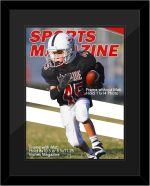 OMISHE Sports Magazine Frame, Fit 8.0x10.5 or 8.5x11.25 inch Magazine Display, 1 Pack, Magazine Frame for Wall, Black, Black Mat - Image 2
