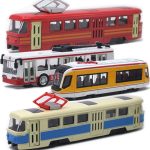 OTONOPI Toy Train Set Subway Bullet Train High Speed Locomotive Engine Die Cast Model Car for Kids Pack of 4 - Image 2