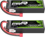 OVONIC 6000mAh 80C 2S 7.4V Lipo Battery Hardcase with Dean-Style T Connector for 1:8 Scale RC Car, RC Airplane, RC Helicopter, RC Boat (2 Pack) - Image 2