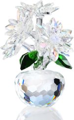 Ornalrist Crystal White Daisy Flower Figurine Glass Flower Decor | Glass, Bouquet Floral Collectible, Decor Gifts, For Friends Women Mom, Birthday Christmas - Image 2
