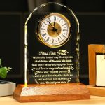 Ornalrist House Warming Gifts New Home Clock with LED Wooden Light Base | New Home Gift Ideas for Couples & Friends, Housewarming Gifts for Women Men Houseowners, Closing Gift for House Buyers - Image 2