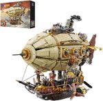 PANTASY Steampunk Airship Building Set for Adults | Dual-Layer Zeppelin with Gear-Driven Mechanism, Retro Sci-Fi Collectible Display & Gift for Steampunk Fans - Image 2