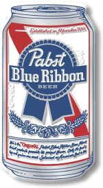 Pabst Blue Ribbon Beer Can Magnet by Classic Magnets, 3D Rubber Vintage-Style Collectible Gifts Made in the USA, 2.0" x 3.8" - Image 2