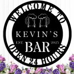 Personalized Bar Metal Sign, Custom Bar Sign for Home Bar Wall Decor | Custom Bar Name Sign, Bar Metal Wall Decor for Pub, Home Bars, Man Cave, Club, Gift for Father, Man, Bartenders - Image 2