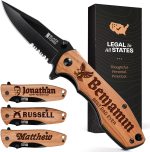Personalized Custom Portrait Engraved Pocket Knife for Men - Mens Fathers Day Gift - Customized Gifts for Men - Customizable Gifts for Him, Husband - Custom Knife for Camping, Hunting, Everyday Carry - Image 2
