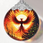 Phoenix Stained Glass Ornament, Christmas Ornaments, Christmas Tree Decorations, Phoenix Christmas Decor, Phoenix Ornaments for Christmas Tree, Holiday Presents, Gift Exchange Ideas - Image 2