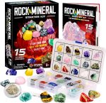 Piano Potato Rocks Collection 15 Gems Kit with ID Sheet, Geology for Kids | Gemstones & Crystals with Box, Magnifying Glass & Learning Guide Included, STEM Educational Gift for Young Geologists 6-12 - Image 2