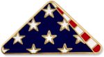 PinMart Folded American Flag Memorial Veteran Lapel Pin - Enamel Pins - Image 2