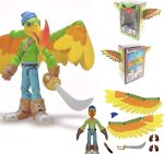 Plunderbeak Raider Flynch Bird Pirate Action Figure Toy | 1:12 Scale, 25+ POA, Reversible Modular Wings, Magnetic Hat, Cutlass, Leather Sash, PlunderPlanet Wave, Collectible - Image 2