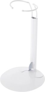 Plymor DSP-60W White Adjustable Doll Stand | Fits 10, 11, 12, 13, and 14 inch Dolls or Action Figures, Waist is 2" - 2.5" wide, 5.5" - 7" around - Image 2