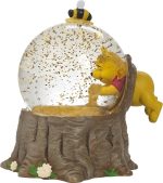 Pooh Bear Musical Snow Globe, Honey Scene, Resin and Glass, 5.5 in | Wind-up music box, hand-painted resin figure, glass globe, collectible display, holiday & birthday gift for fans - Image 2