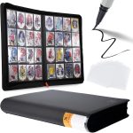 Premium 16-Pocket Sports Trading Card Binder with 100 Card Sleeves | Holds up to 1024 Cards, Zippered Collector Album Featuring Side Loading Pages for Baseball, Football & Basketball Cards - Image 2