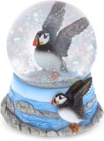Puffin Snow Globe - Sparkly Water Globe Figurine with Sparkling Glitter, Collectible Novelty Ornament for Home Decor, for Birthdays, Christmas, and Valentine's Day - 65mm - Image 2