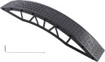 RC Crawler Bridge Obstacle, Stainless Steel DIY Assembly Ramp for 1/12 1/18 1/24 RC Crawler Course Accessories (Black Arch Bridge) - Image 2