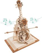 ROKR 3D Puzzles for Adults 1:5 Scale Cello Model Kit with Base 199pcs Wooden Music Box Building Kit Desk Gift for Men Women Hobby for Adults - Image 2