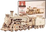 ROKR 3D Wooden Puzzle for Adults-Mechanical Train Model Kits-Brain Teaser Puzzles-Vehicle Building Kits-Unique Gift for Teens on Birthday/Christmas Day(1:80 Scale)(MC501-Prime Steam Express) - Image 2