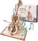 ROKR 3D Wooden Puzzles for Adults,Wooden Music Box Kits-Cello Wood Model Kits for Adults to Build,Stem Projects for Teens,Birthday Gifts Hobbies for Women Men - Image 2