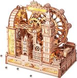 ROKR Marble Travel London, 3D Wooden Puzzles for Adults, Marble Run Kit Adults to Build, 3D Wooden Puzzle with LED, Unique Gift for Men Women - Image 2