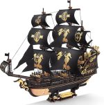 ROKR Seahorse Barque 3D Wooden Puzzle for Adult - Sailboat Model Kit, 603-Piece DIY Assembly, 1:100 Scale Sailboat MCB02 - Image 2