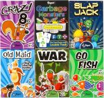 Regal Games Card Games for Kids - Go Fish, Crazy 8's, Old Maid, Slap Jack, Garbage Monster, War - Simple & Fun Classic Family Table Games - Games May Vary (6 Set) - Image 2