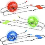 Retro Magic Rail Twirler 3Pcs Light Up Glow Magnetic Gyro Wheel, Kids Classic Vintage Trick Yoyo Sensory Fidget Toys, Cool Unique Nostalgia Gifts Fun Stocking Stuffers for 3+ Year Old Boys Girls - Image 2