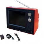 Retro Mini Work TV Toy – Tiny Fake Dollhouse TV with 720P Display, 8GB Memory, Supports Headphones & USB Playback – Perfect for Dollhouse Scenes & Collectible Decor (Retro red) - Image 2