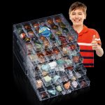 Rock Collection Display Case, 120 Grid Storage Organizer for Collectibles | Sturdy PP rock display case , dust-proof door design, large capacity organizer for crystals, gemstones, and small jewelry - Image 2